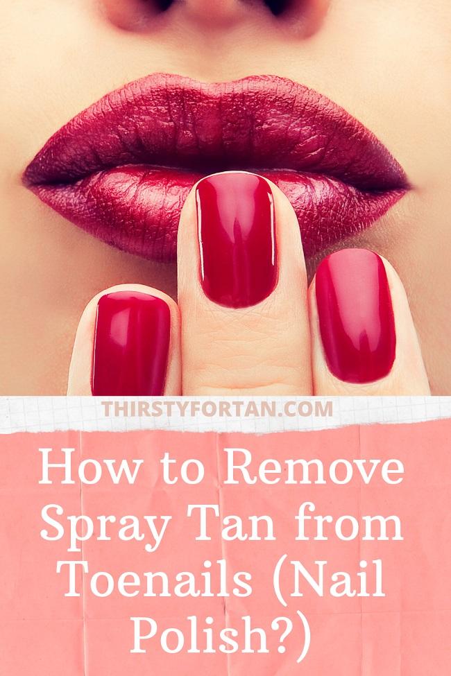How to Remove Spray Tan from Toenails pin
